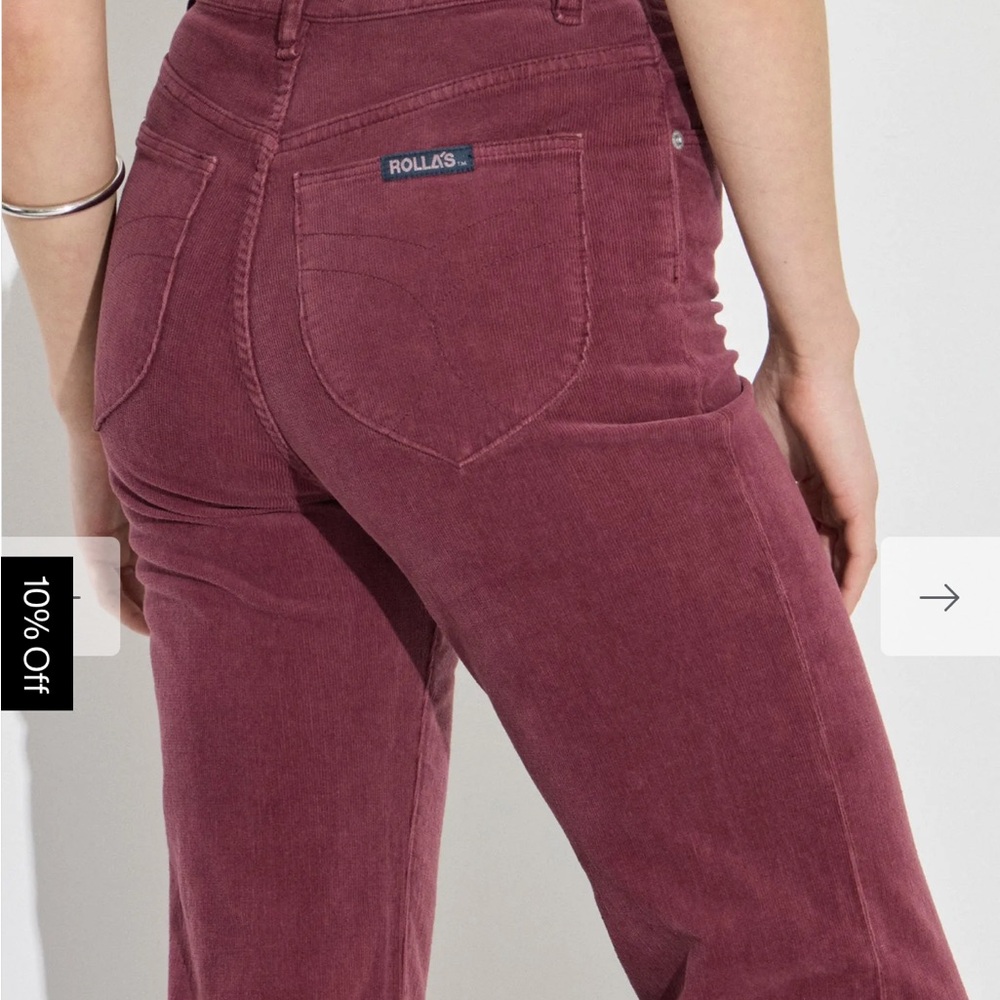 ROLLA’S Eastcoast Flare Baby Cord - Oxblood Sz 29